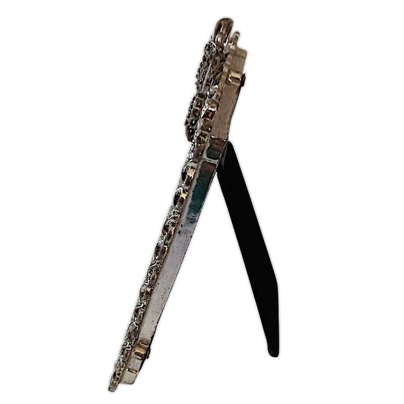 Butterfly Floral Picture Frame Ornate Metal Rhinestones Fairy Cottage Whimsigoth - Picture 7 of 16